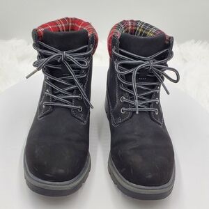 Rare Vty Women's Black Lace-Up Boots Size EU37/US5.5-6